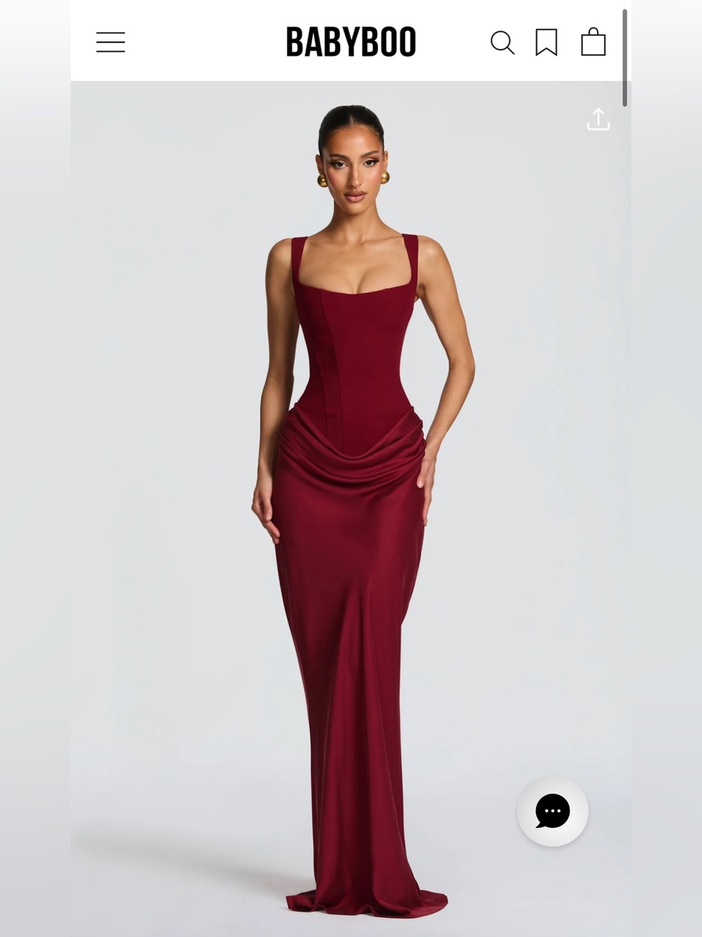 BABYBOO CORNELIA MAXI DRESS - BURGUNDY